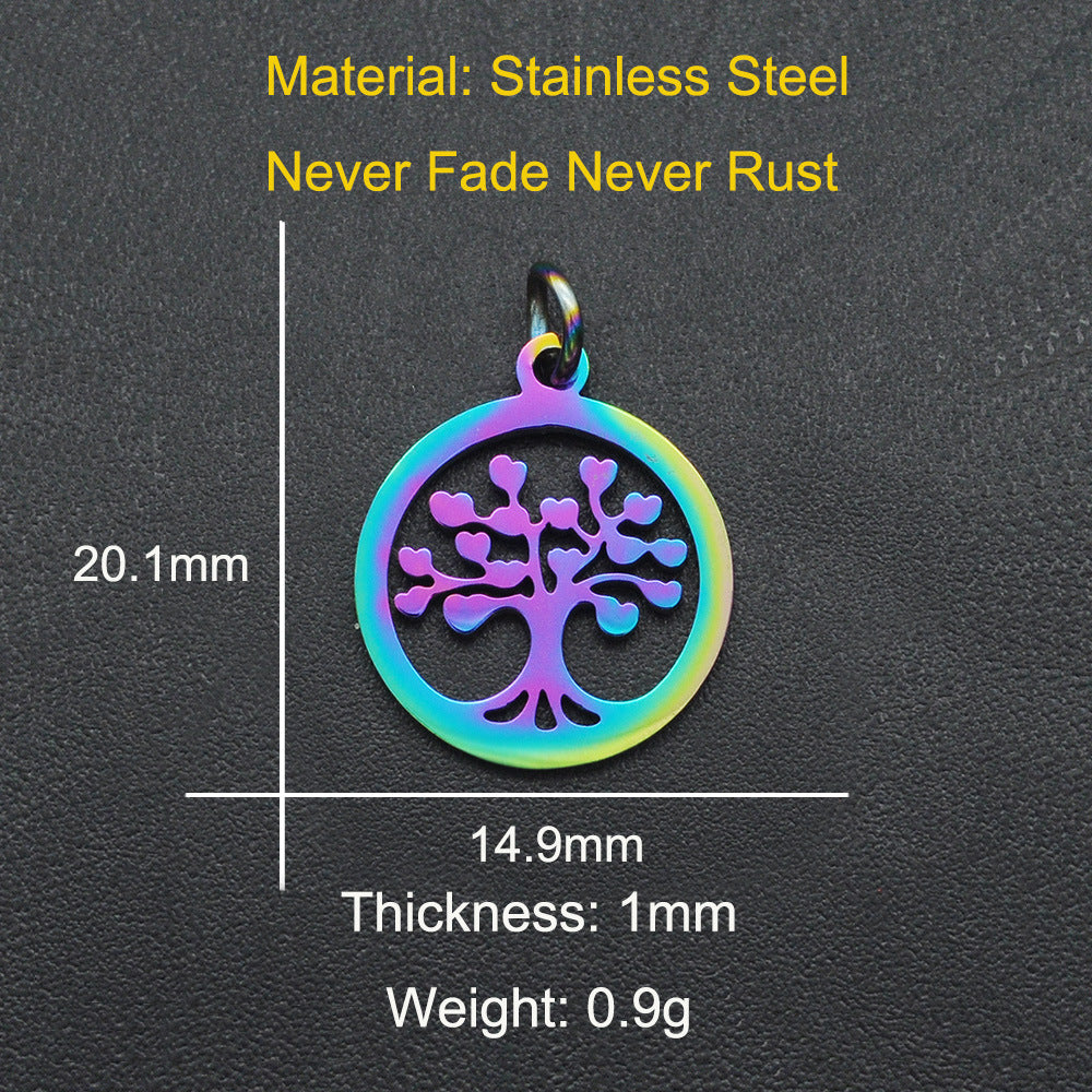 Tree Christmas Titanium Steel Lucky Ornament Necklaces