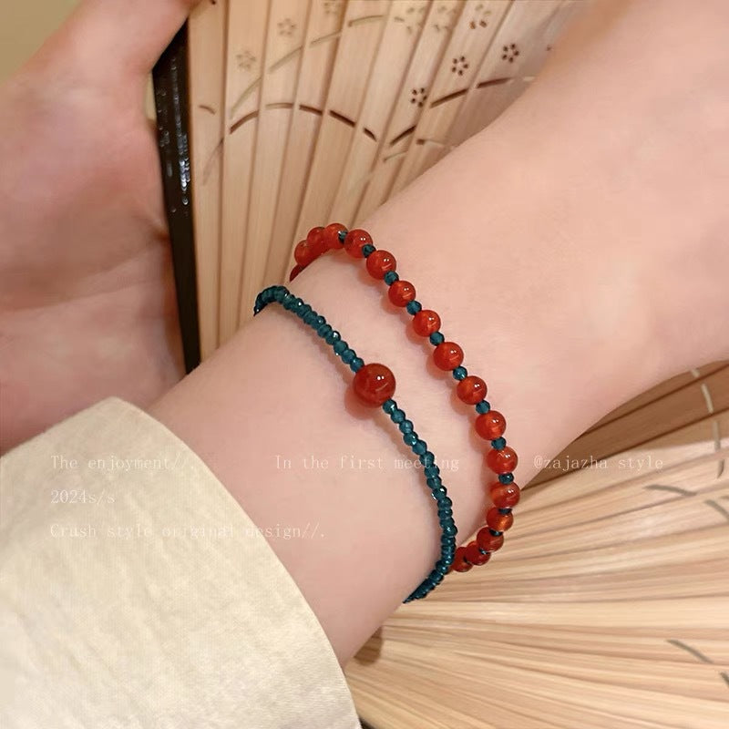 Women's String Beads Round Retro Simple National Bracelets