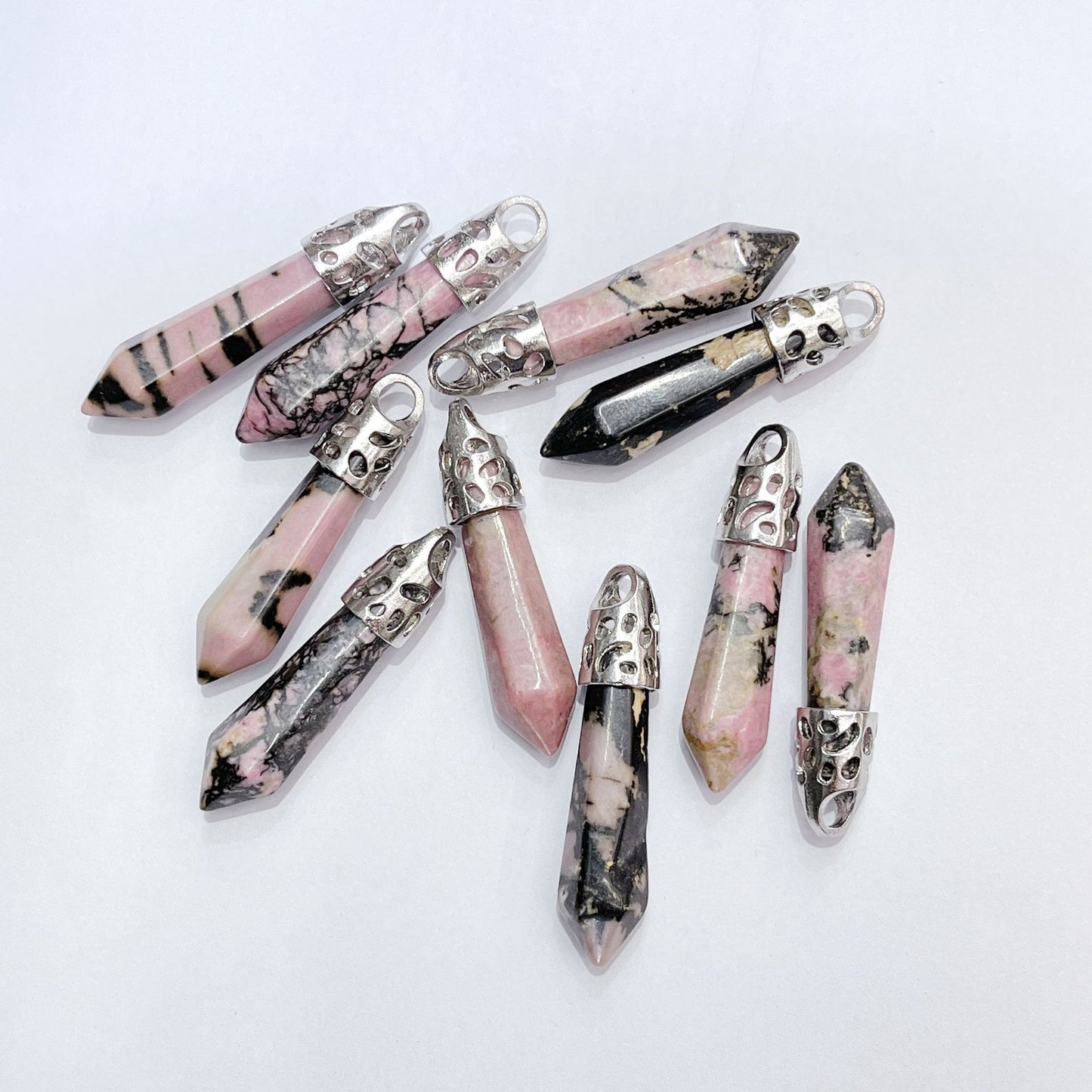 Crystal Agate Hexagon Prism Bullet Accessories Pendants