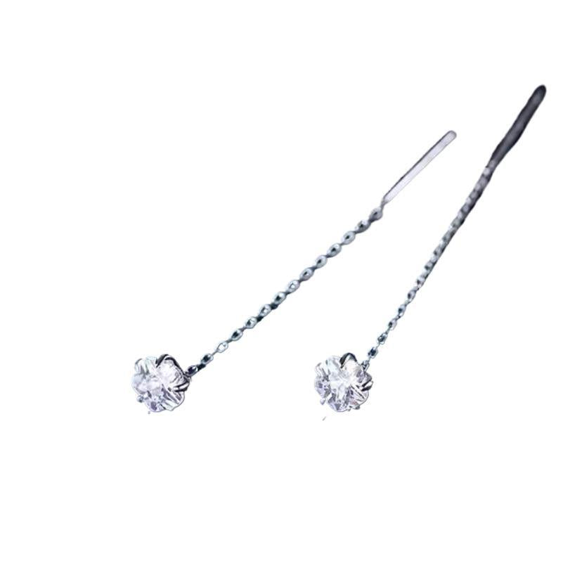 Women's Simple Pure Sier Star Light Luxury Ear Line