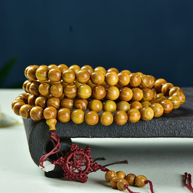 Women's & Men's Natural Gold Sandalwood Beads Fashion Collectible Artsy Bracelet
