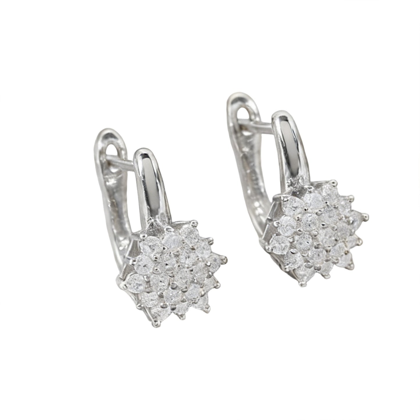 Women's Fashion Copper Inlaid Zircon Ear Clip French Exquisite Earrings