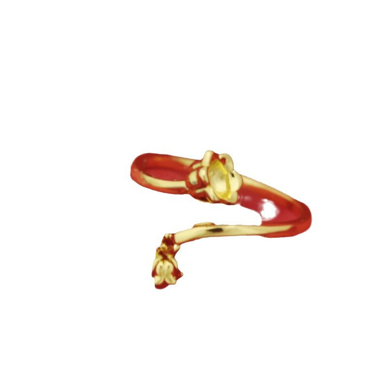 Movable Lily Fashionable Elegant Rose Super Rings