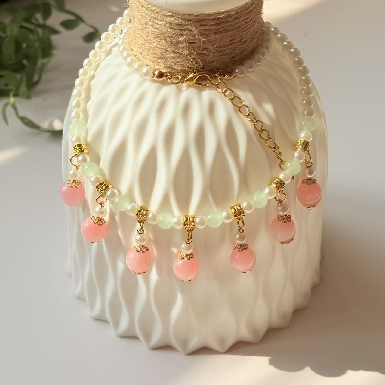 Han Clothing Ancient Style Pearl Of Precious Stones Chinese Elements Necklace