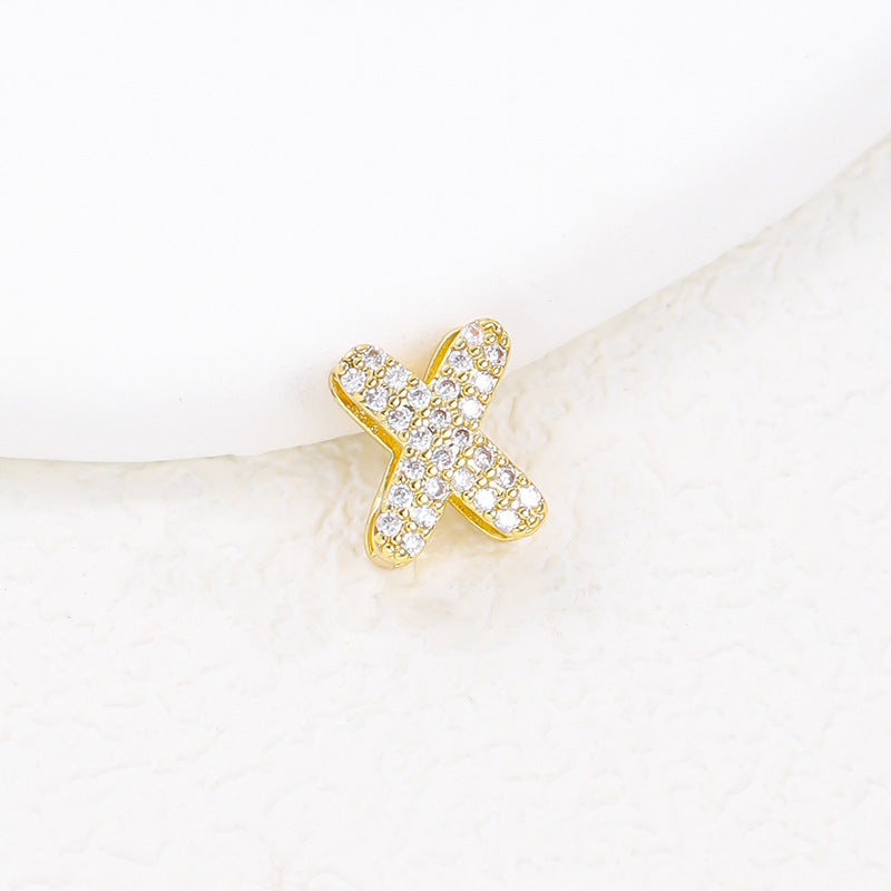 English Letter Small Cute Full Diamond Pendants