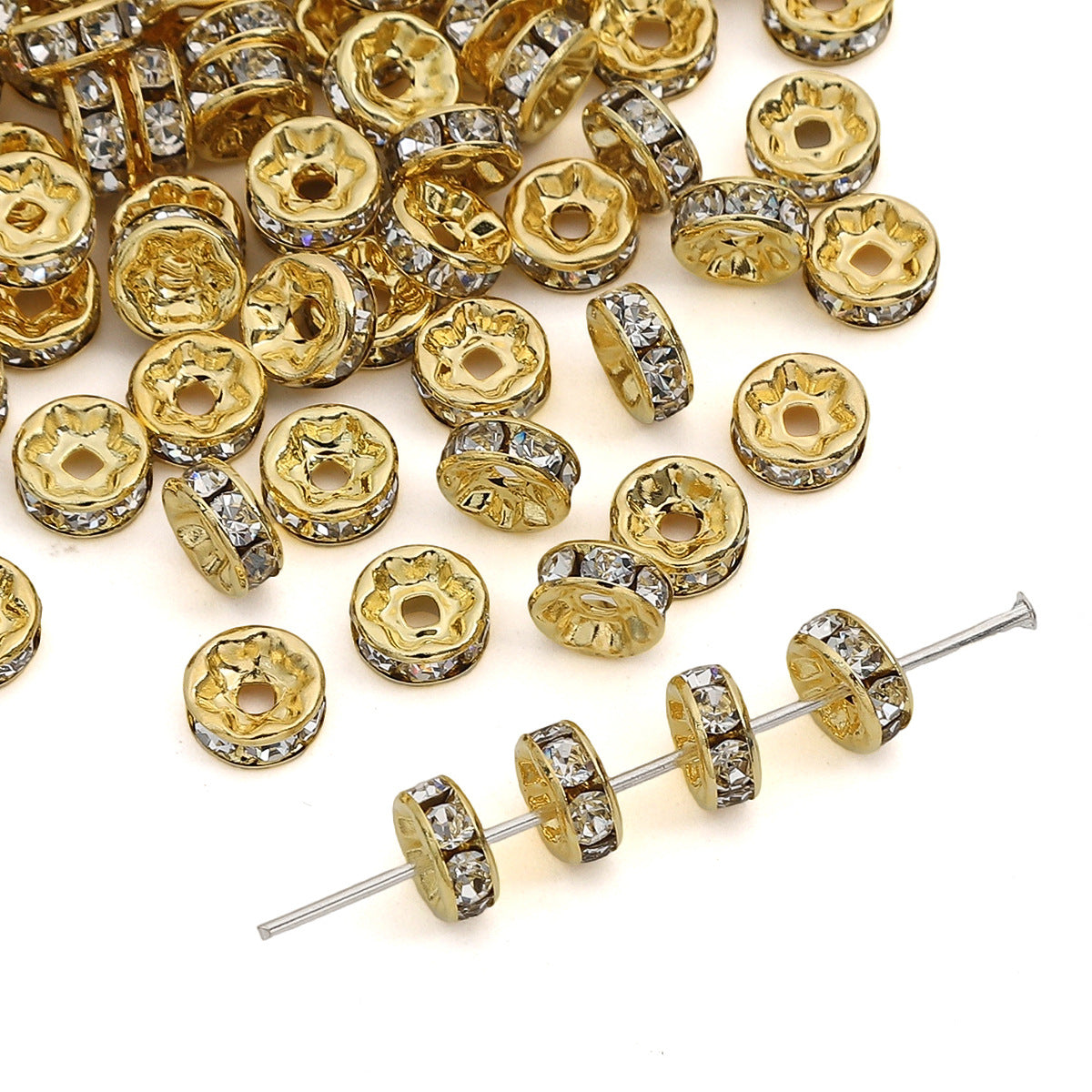 Versatile Hoop Floral Ball Separator Beads Jewelry Accessories