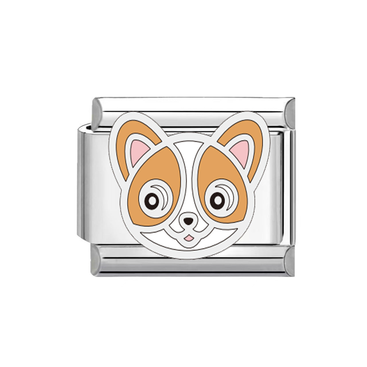 Hot Stainless Steel Italian Module Puppy Pattern Free Bracelet