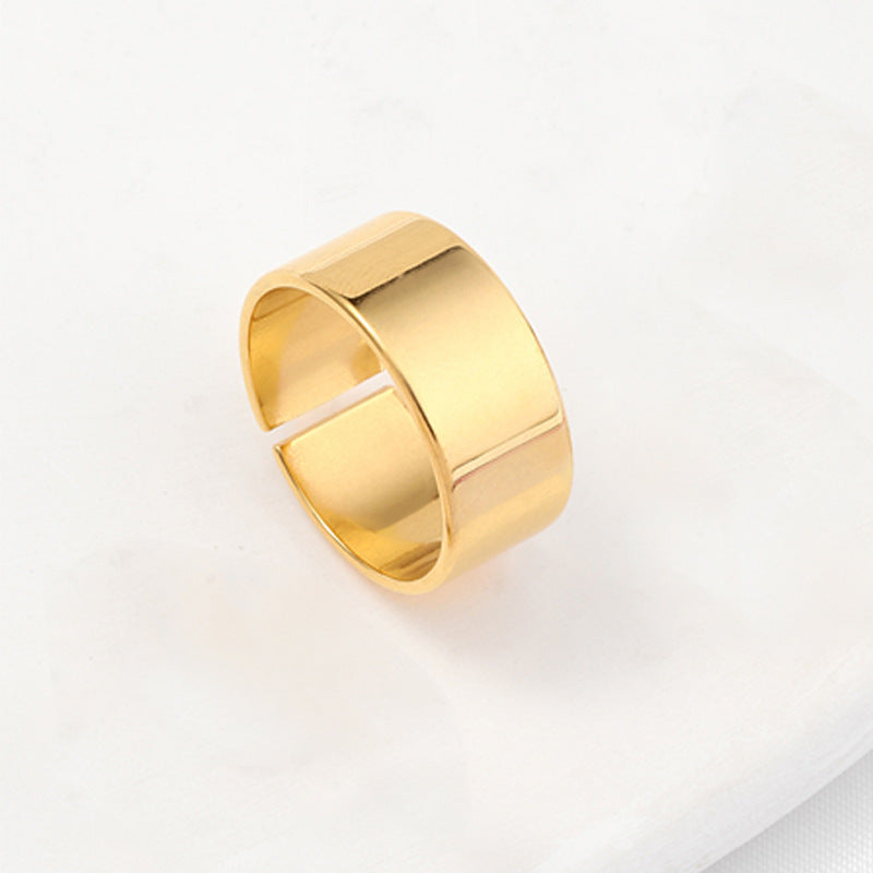 Titanium Steel Three-piece Design Niche Opening Adjustable Suit Rings