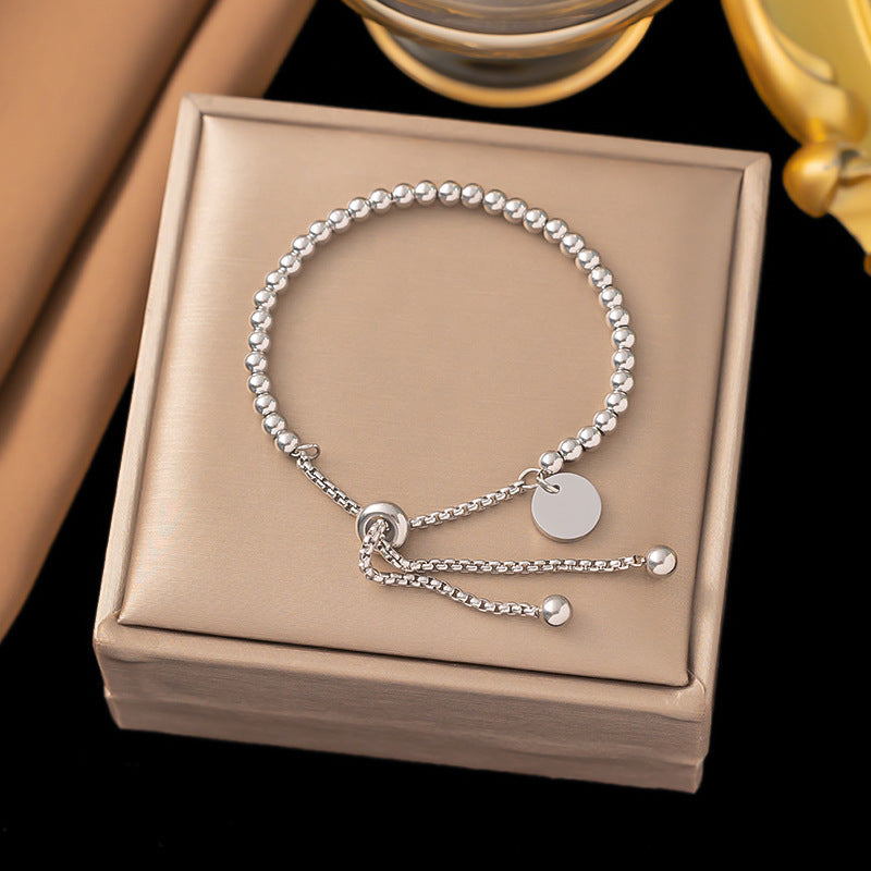 Titanium Steel Female Gold Fashion Light Luxury High Bracelets