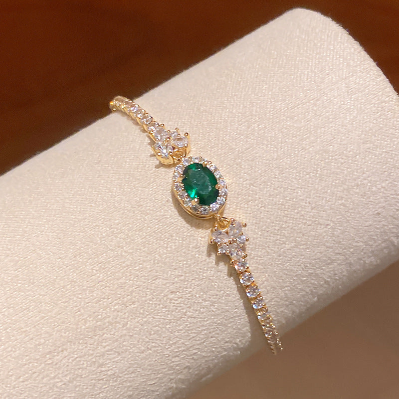 Women's Zircon Oval Korean Style Sweet Light Luxury Bracelet