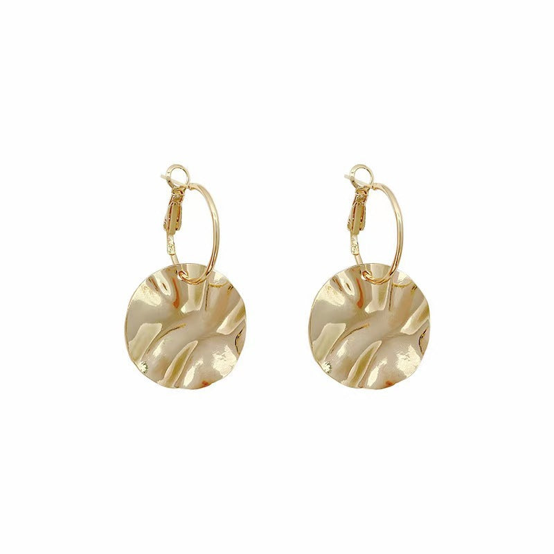 Irregular Round Eardrops Temperament Female Fashionable Stud Earrings