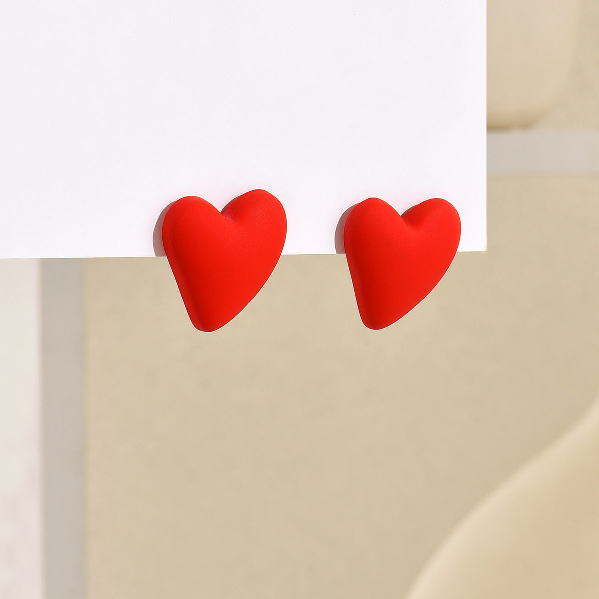 Color Small Love Valentine's Day Simple Fashion Acrylic Earrings