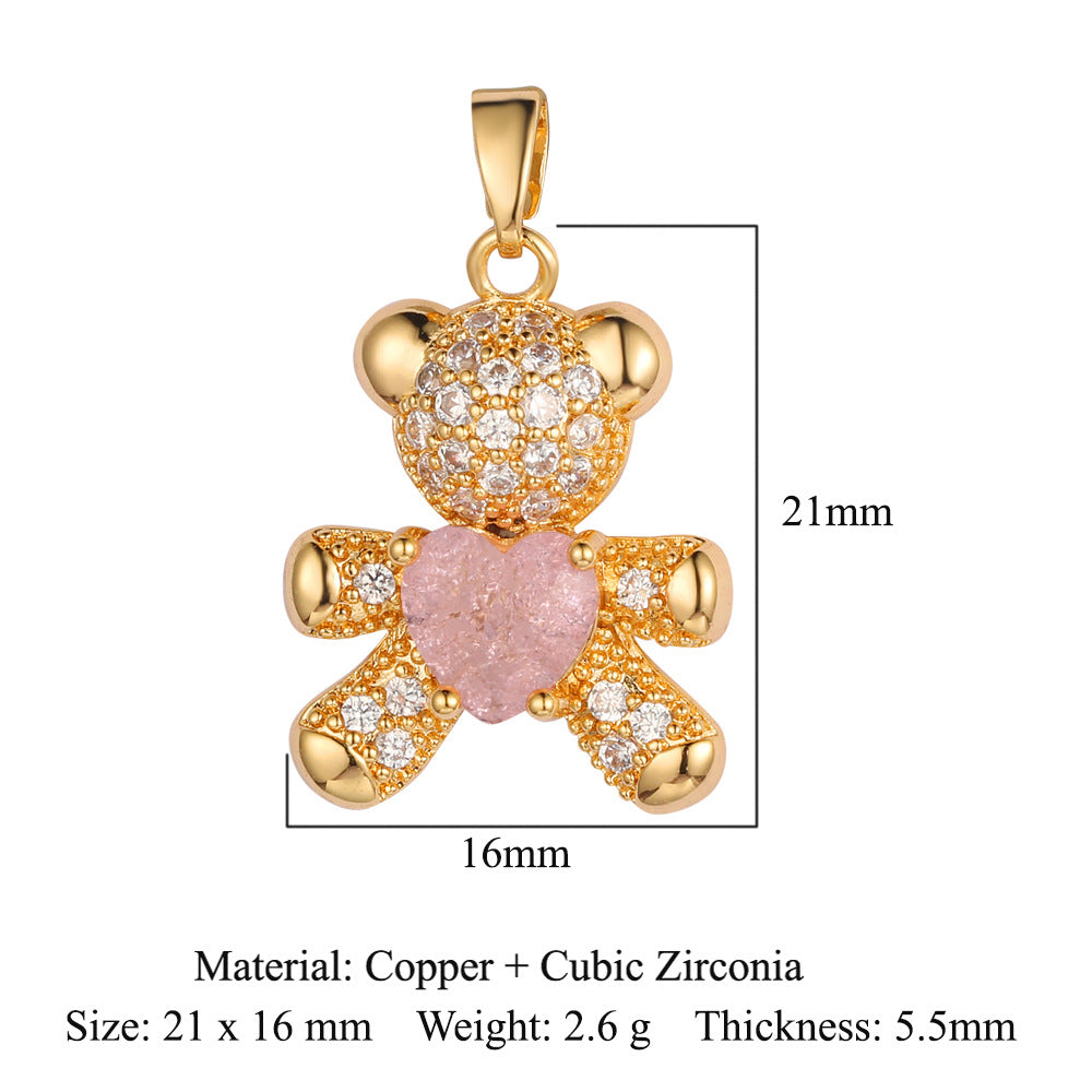 Dolphin Goldfish Copper Zircon Butterfly Rabbit Ear Pendants