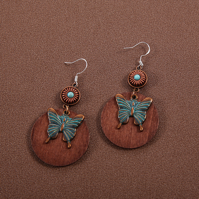 Ethnic Style Butterfly Retro Long Tassel Earrings