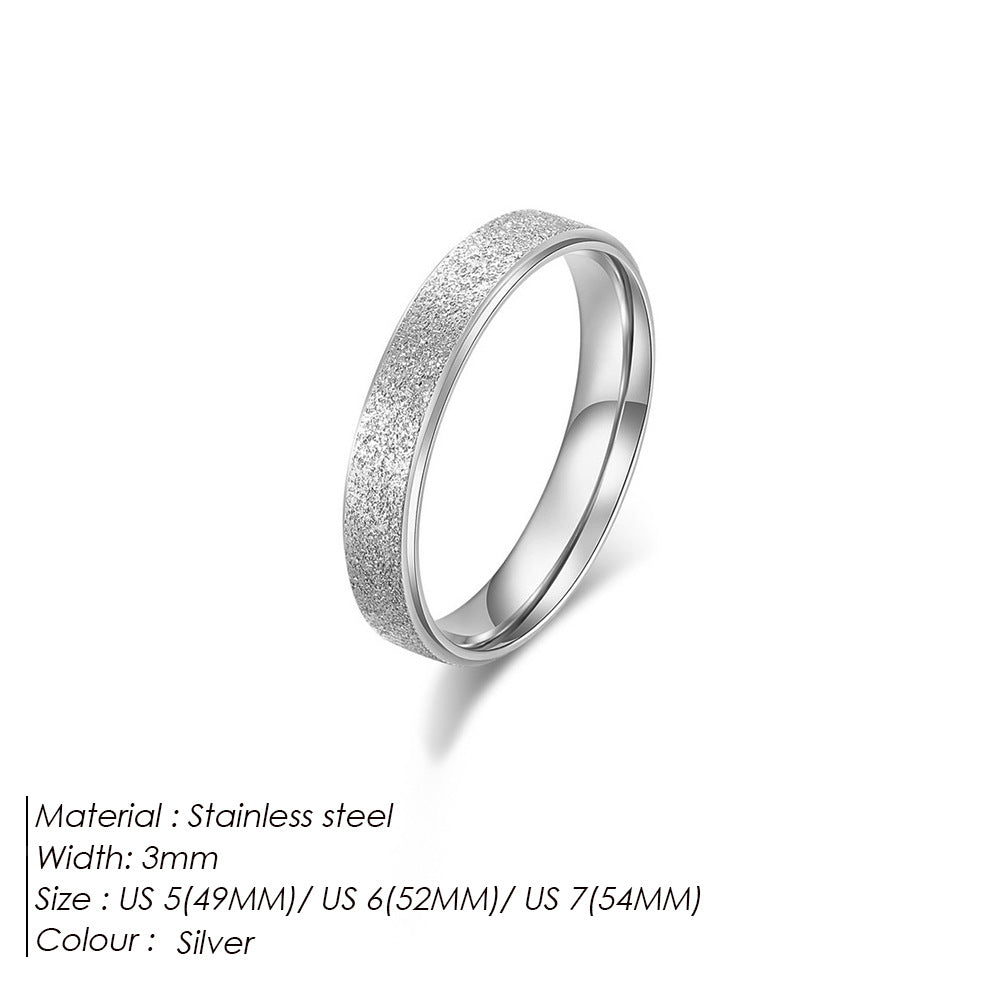 Stainless Steel Female Minority High Sense Rings