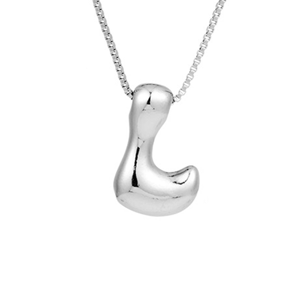 Letter Hip Hop Sier Chubby Clavicle Pendants