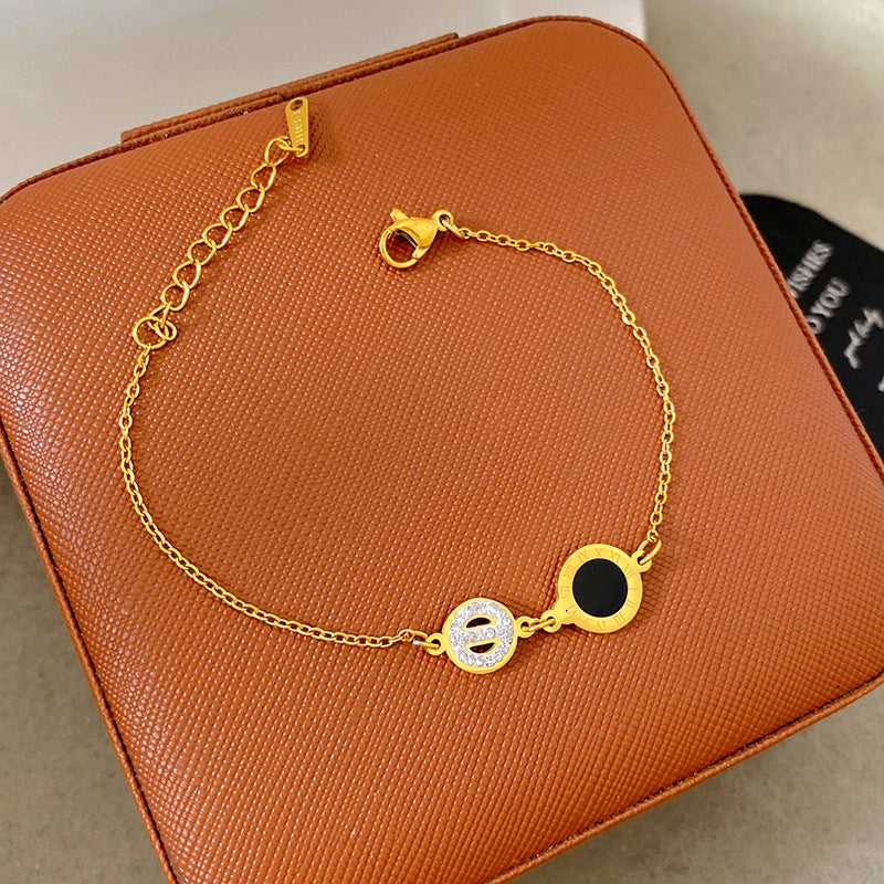 Light Luxury Micro Inlaid Zircon Woven Wire Mesh Fashion Temperament Bracelet