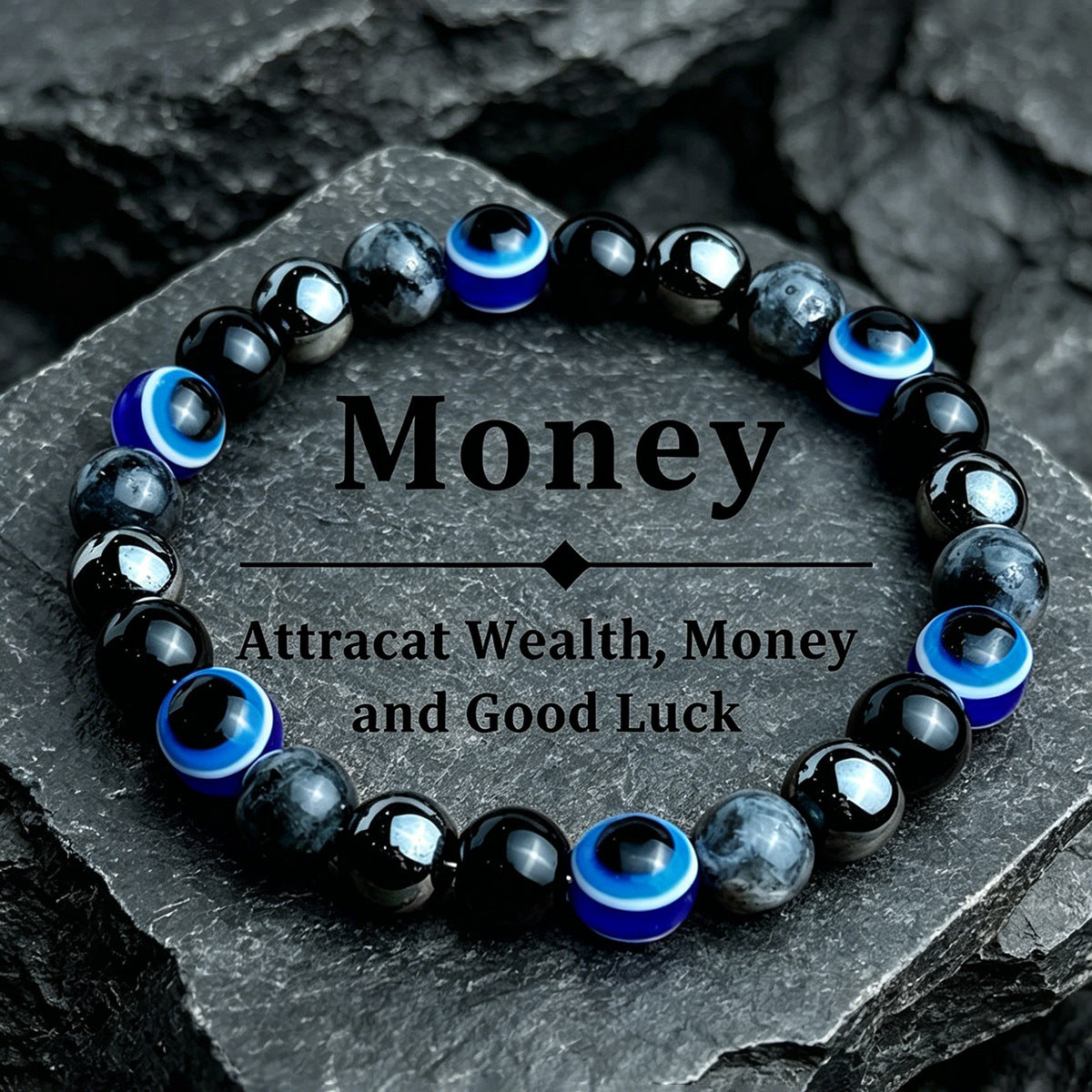 Tigereye Natural Stone Beaded Crystal Unisex Bracelet
