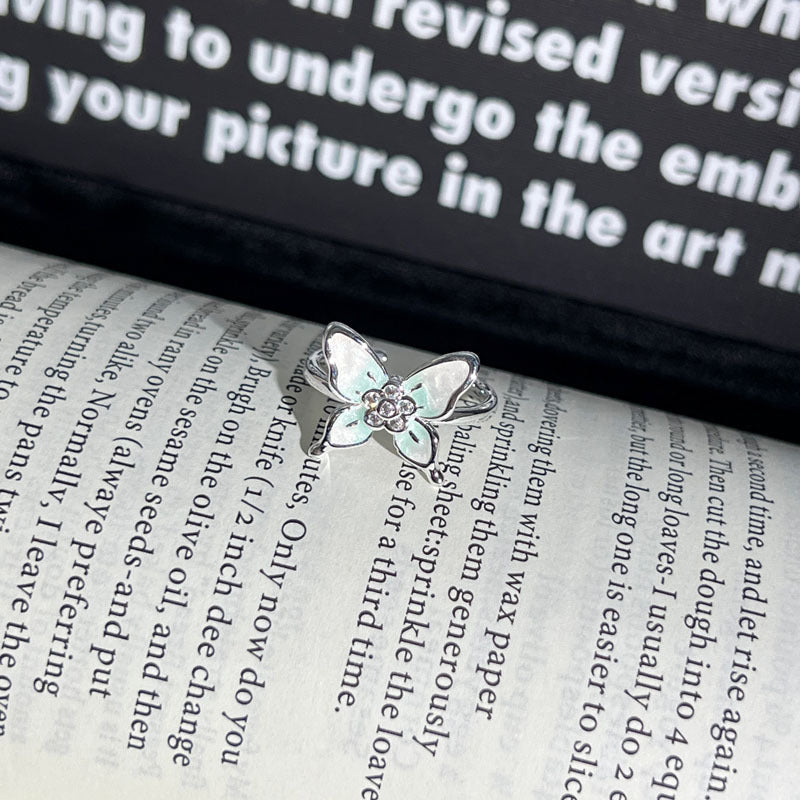 Mori Sweet Dopamine Color Texture Open Female Cold Wind Exquisite Rings
