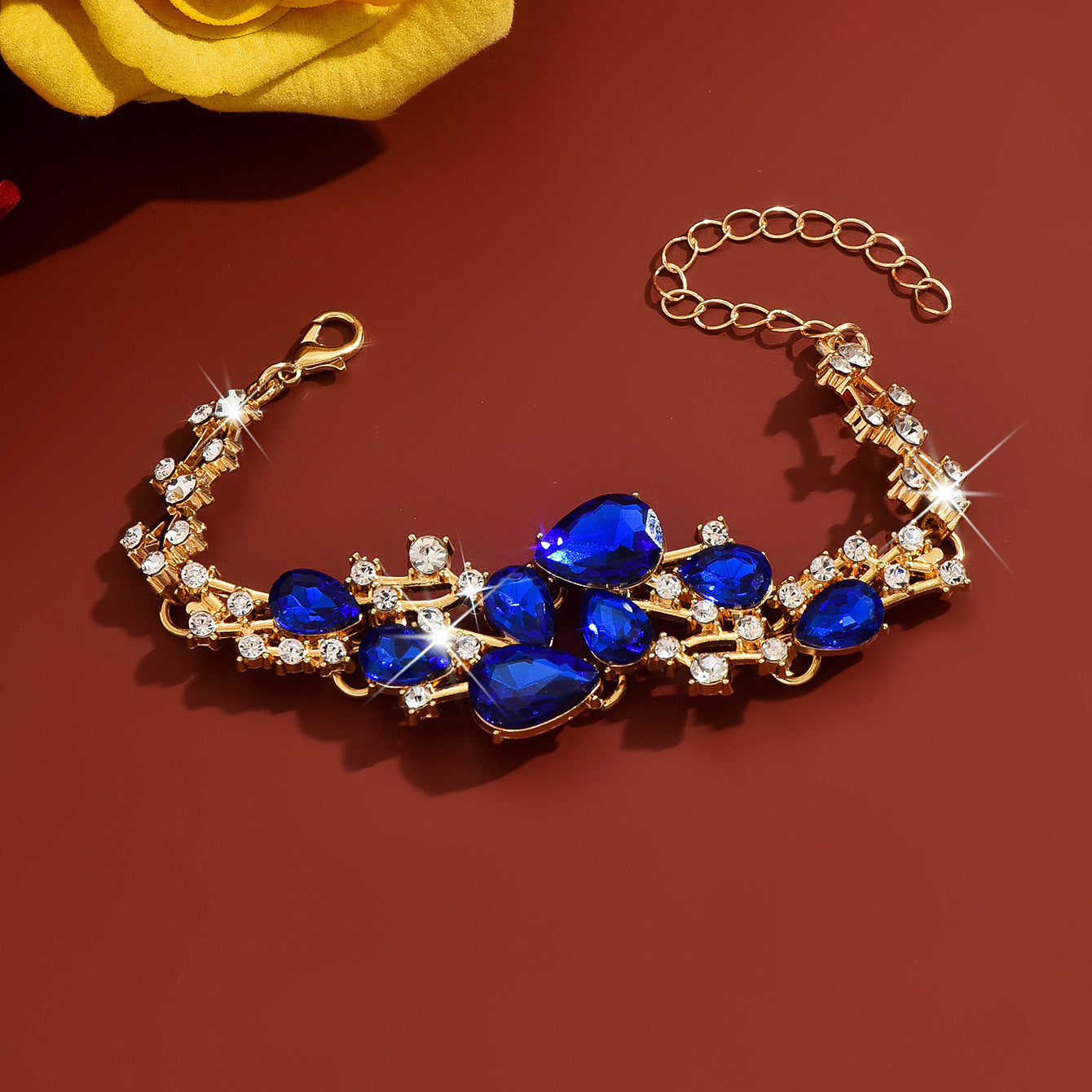 Environmental Protection Rhinestone Flower Fashion Small Bracelet