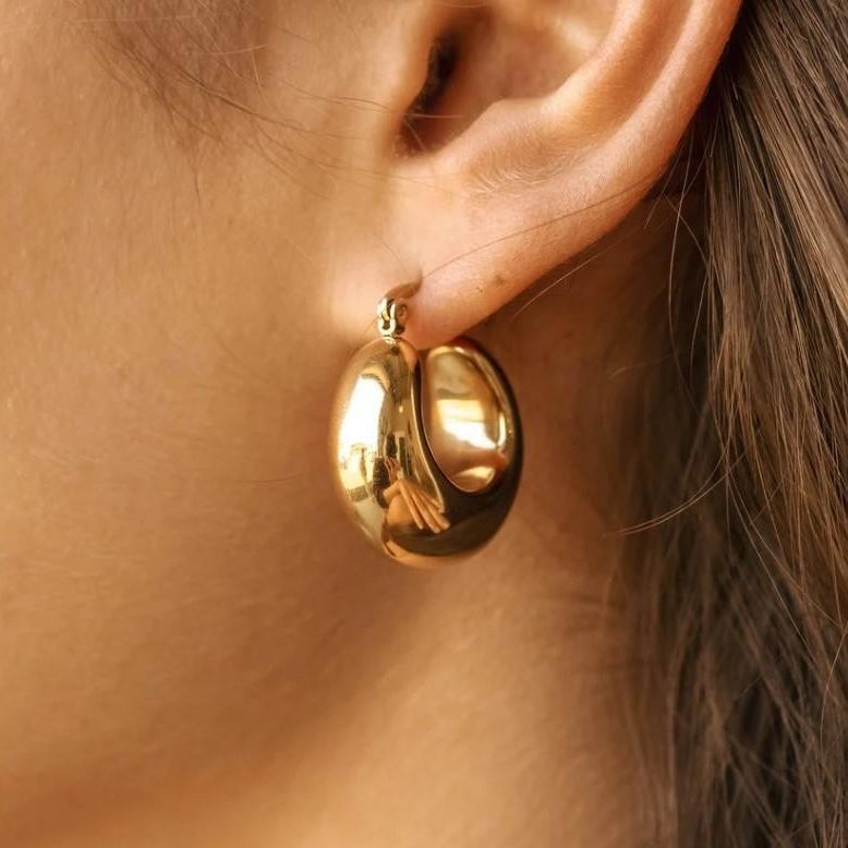 Simple Texture Oval Temperament Entry Lux High Rings