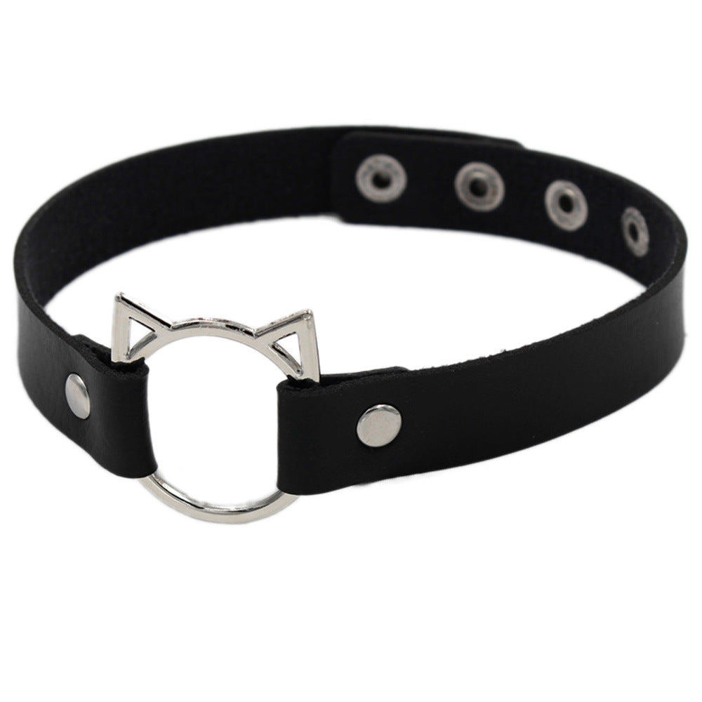 Skin Cat Head Collar Female Neck Band Necklaces