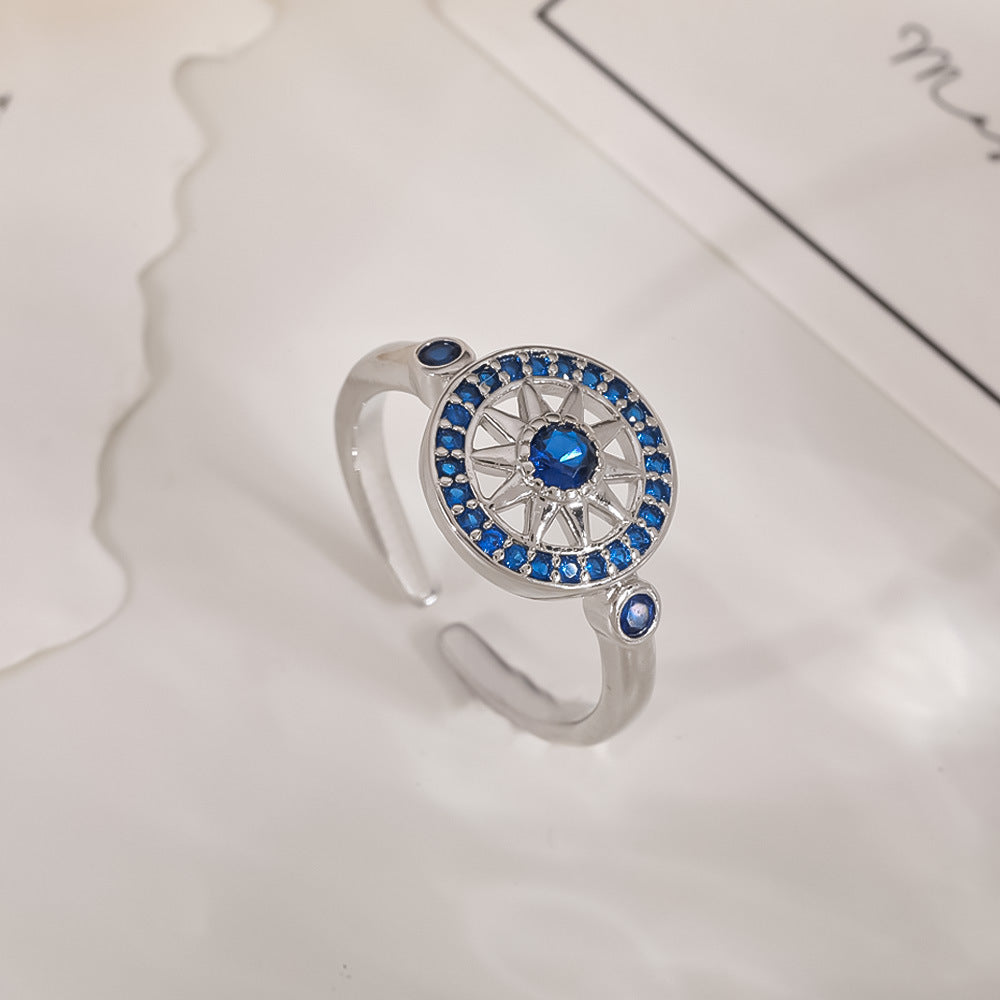 Women's Open-end Zircon Fashionable Classy Simple Cold Feeling Goddess Rings