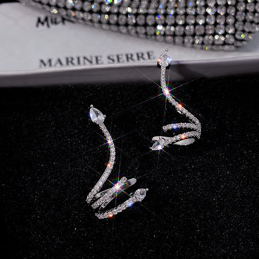 Exquisite Crystal Tide Niche Design Ear Stud Earrings