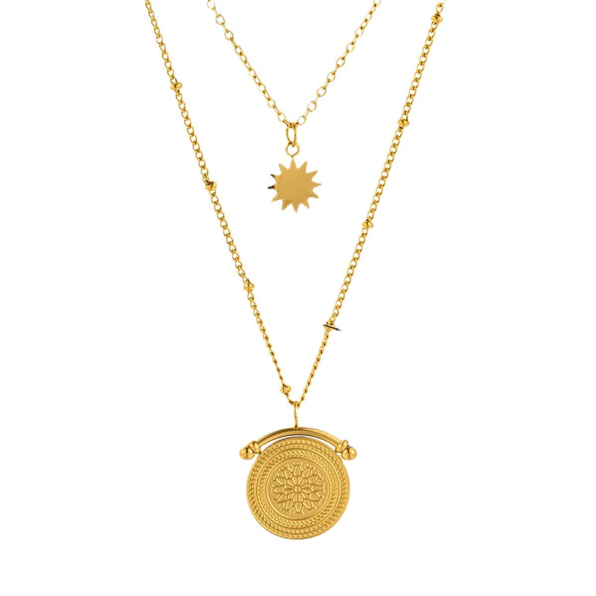 Women's Trendy Unique Titanium Chain Fashion Style Geometric Necklaces