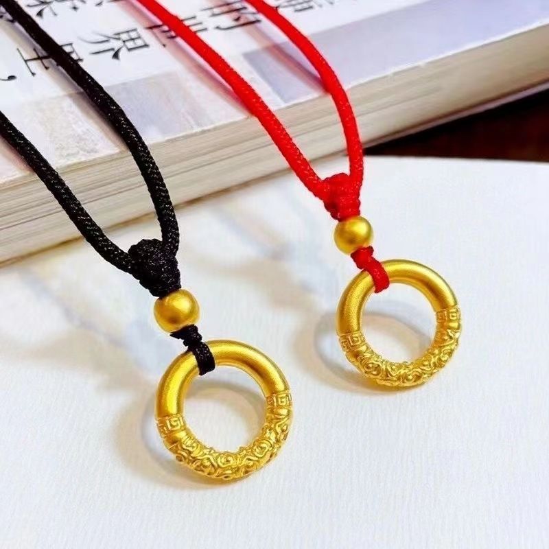 Simple Safety Buckle Woven Female Male Gold Hoop Circle Life Bracelets