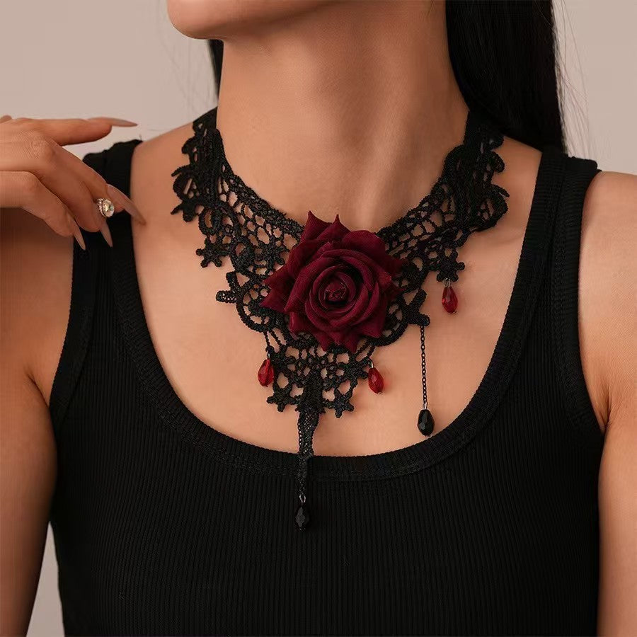 Lace Tassel Clavicle Chain Niche Personality Necklace