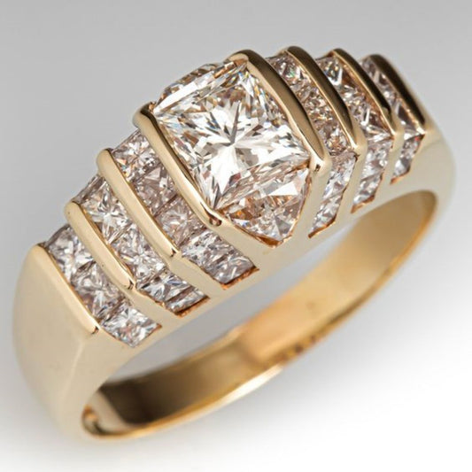 Female Geometric Design Fashion Special Interest Light Luxury Daily Ring