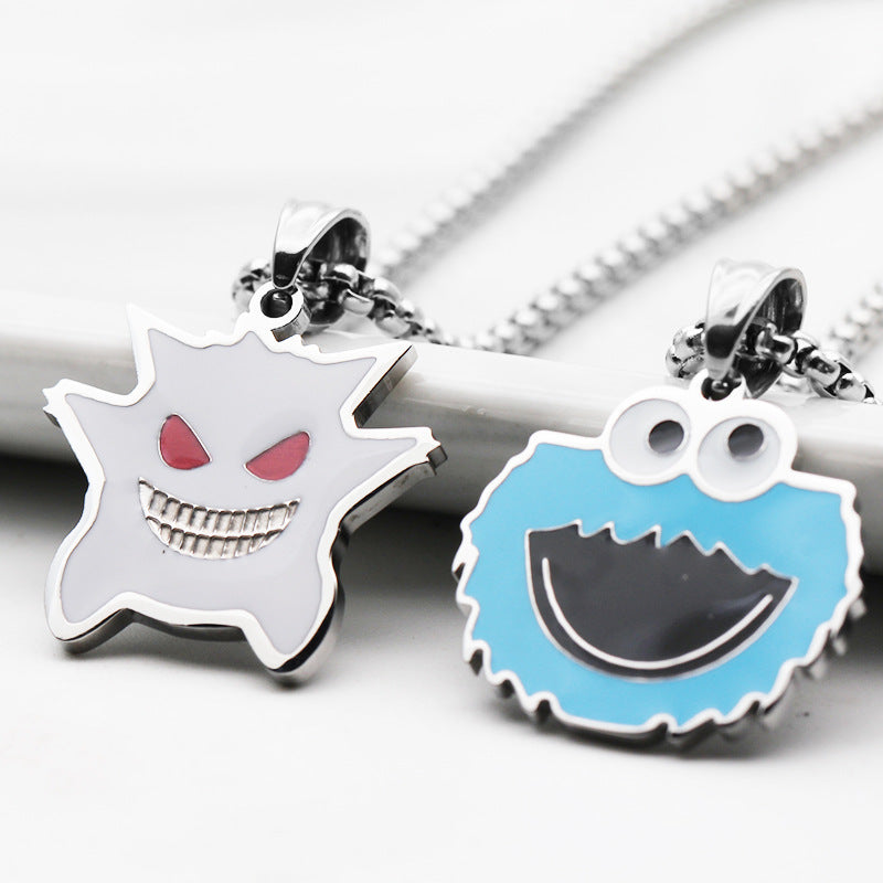 Street Korean Creative Couple Sweater Chain Pendants