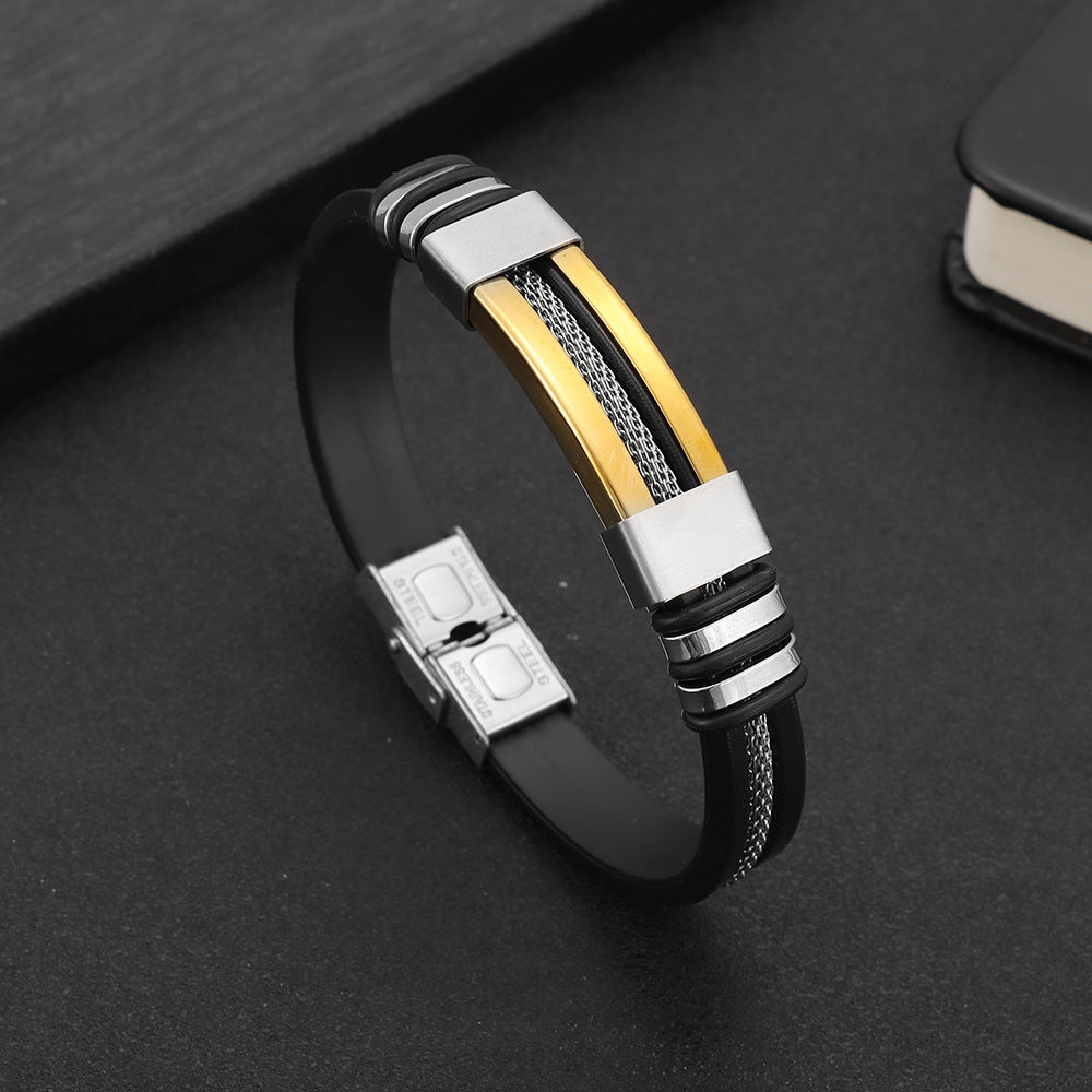 Men's Attractive Simple Trendy Titanium Steel Bracelets