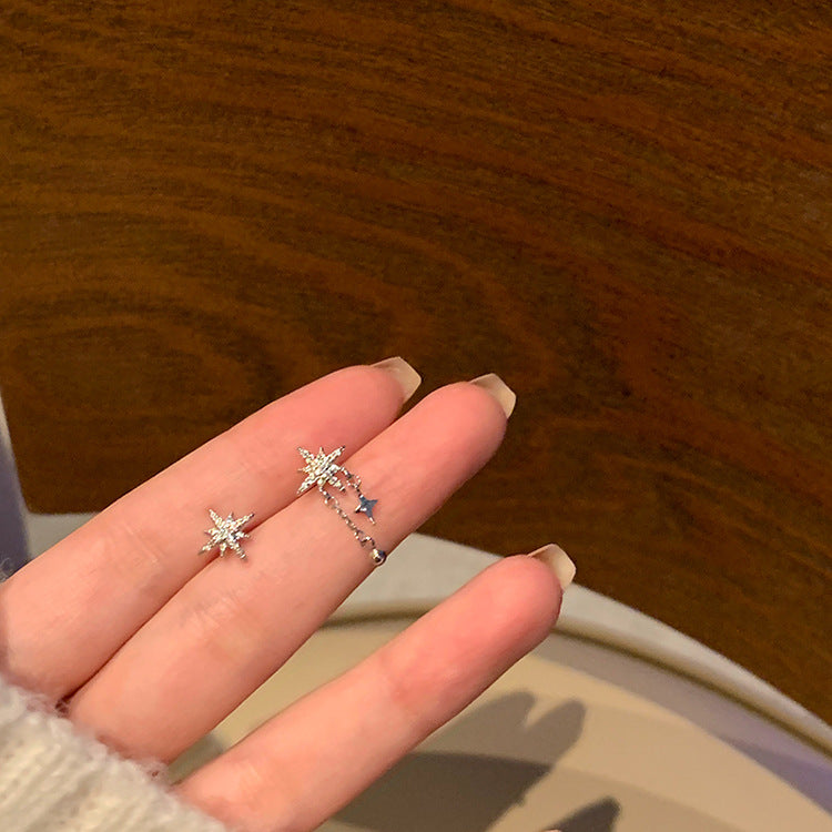 Women's Awn Star Ear Clip Design High-grade Exquisite Earrings