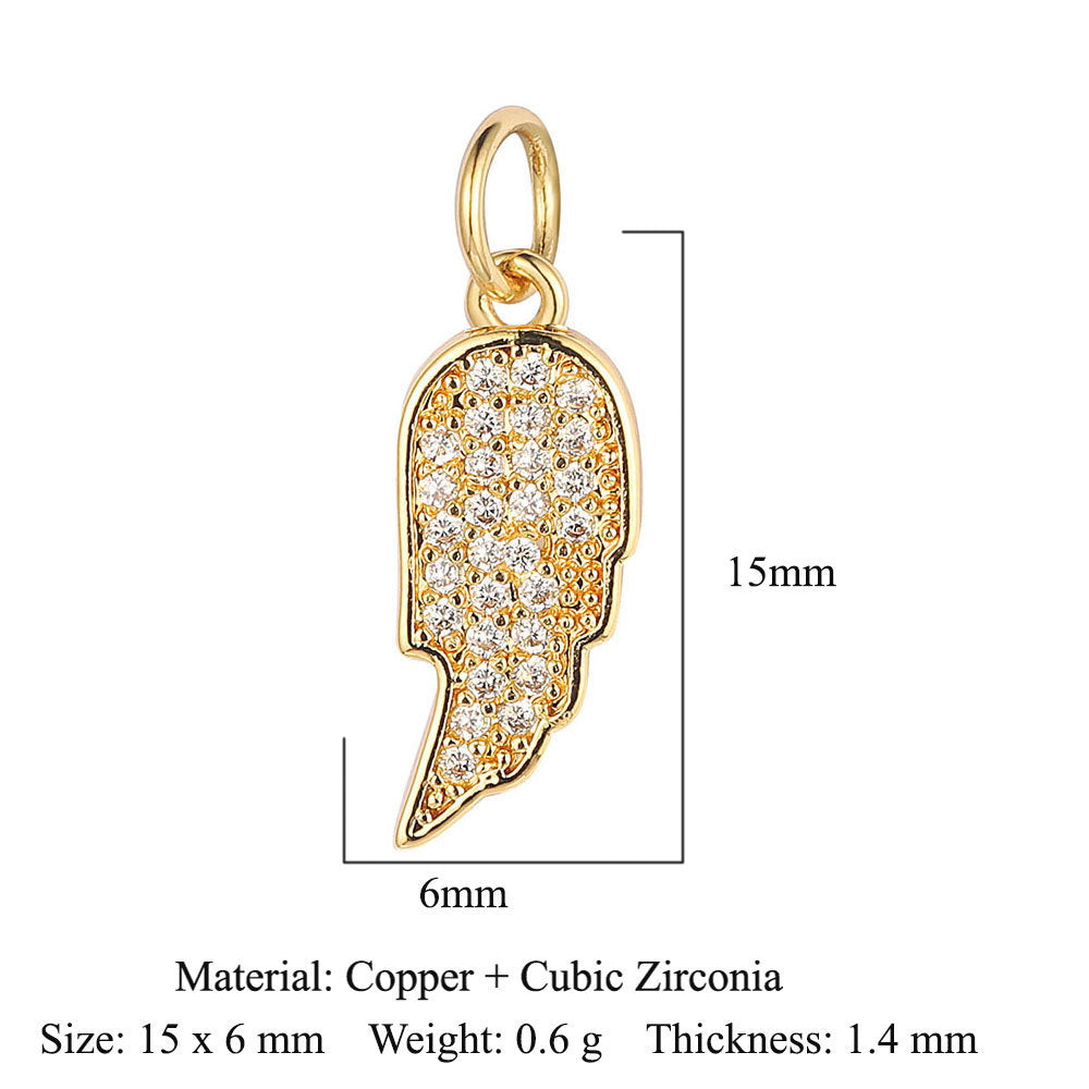 Cross Virgin Copper Zircon Peace Sign Ornament Pendants