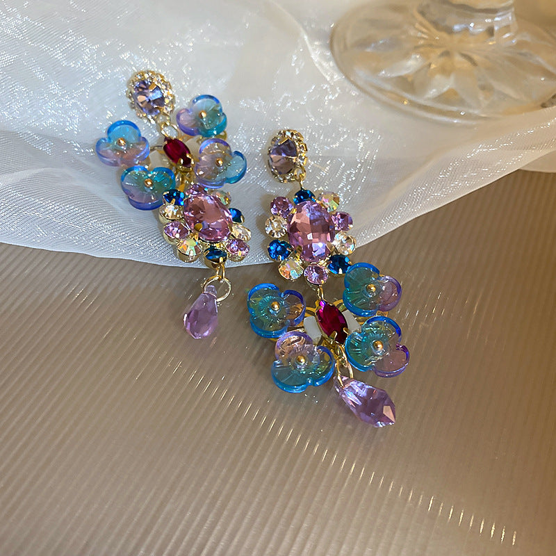 Zircon Butterfly Water Drop Ear Female Rings