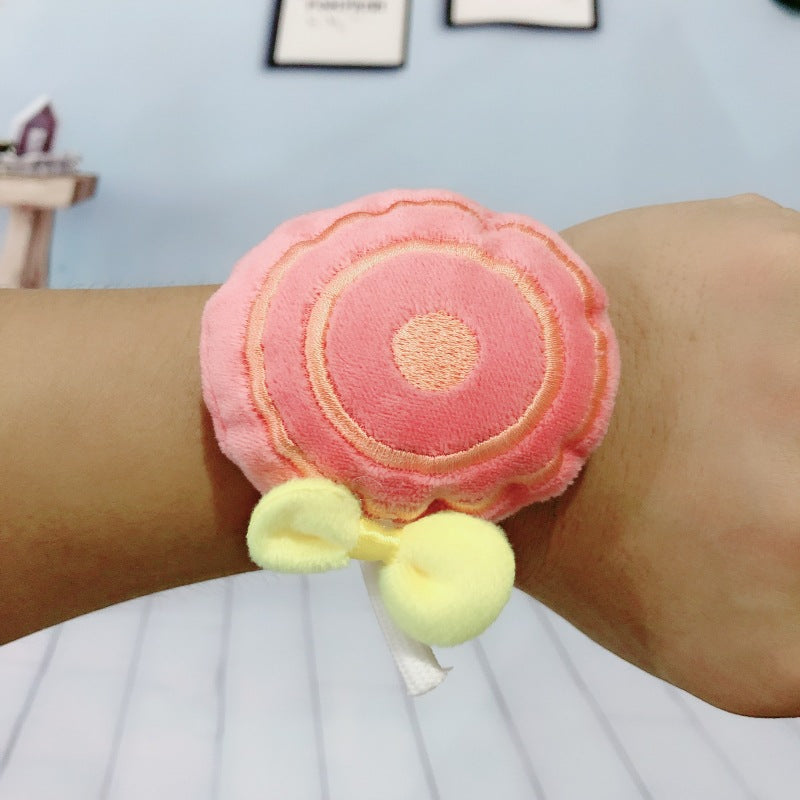 Children's Plush Cartoon Pop Cute Sun Flower Couple Female Dinosaur Slap Bracelet