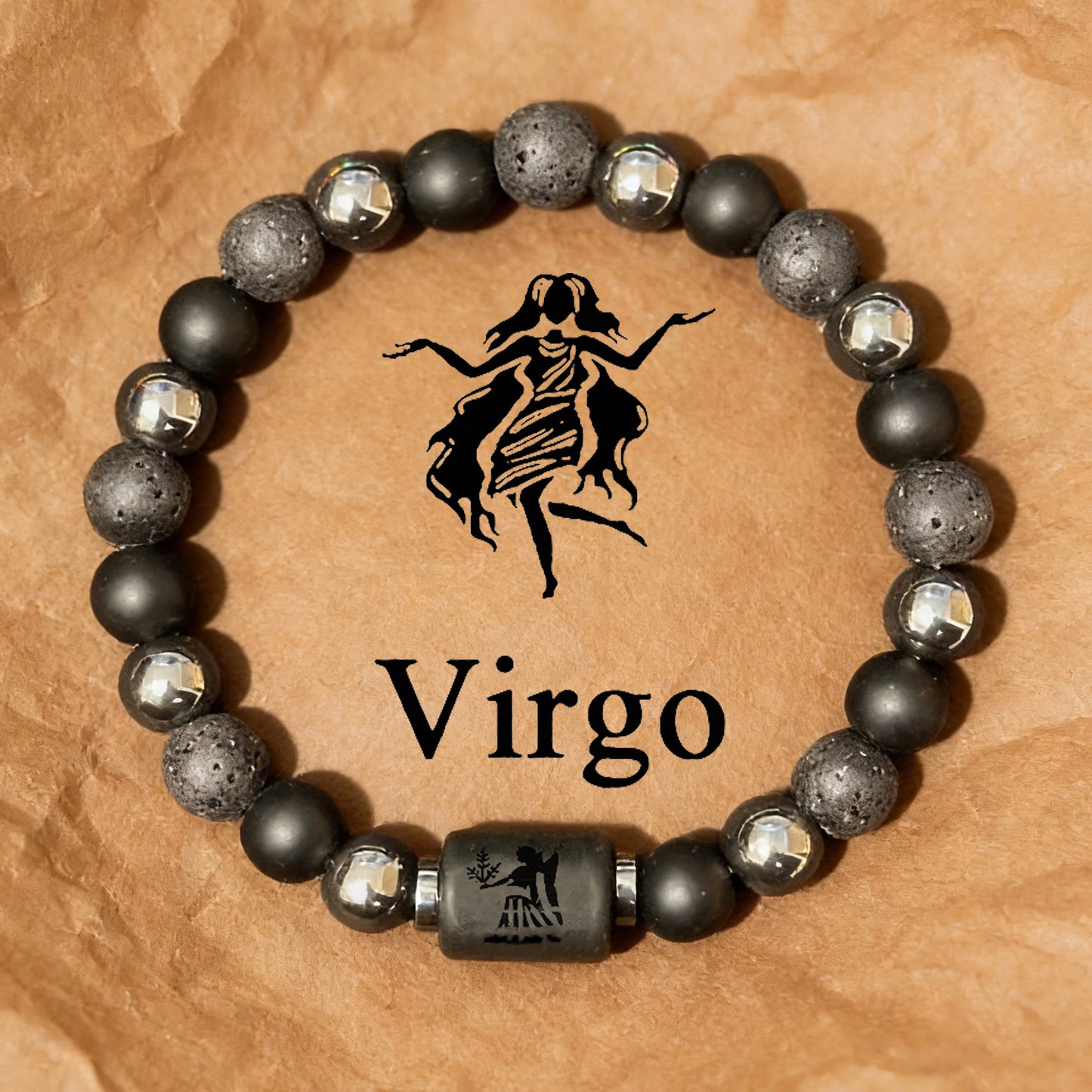 Planets Twee Constellations Natural Stone Blue Black Bracelet