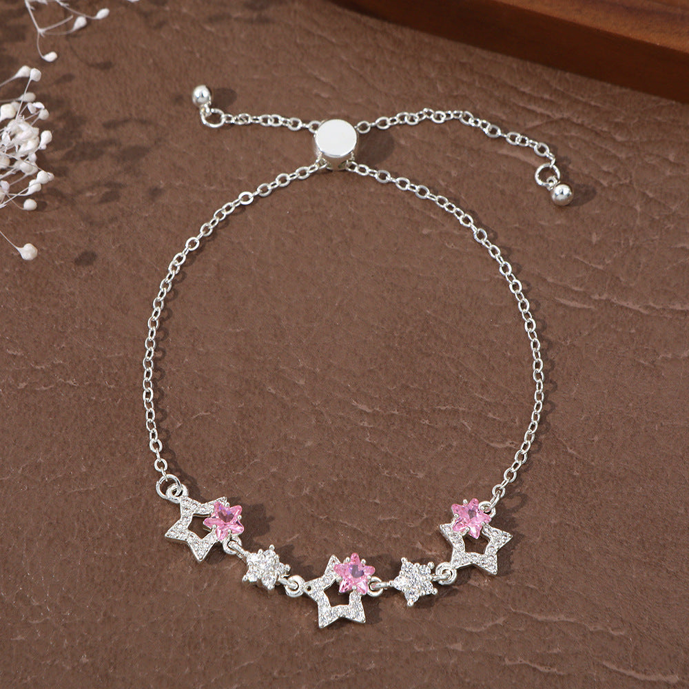 Women's Zircon Temperament Entry Lux Pull Exquisite Bracelet