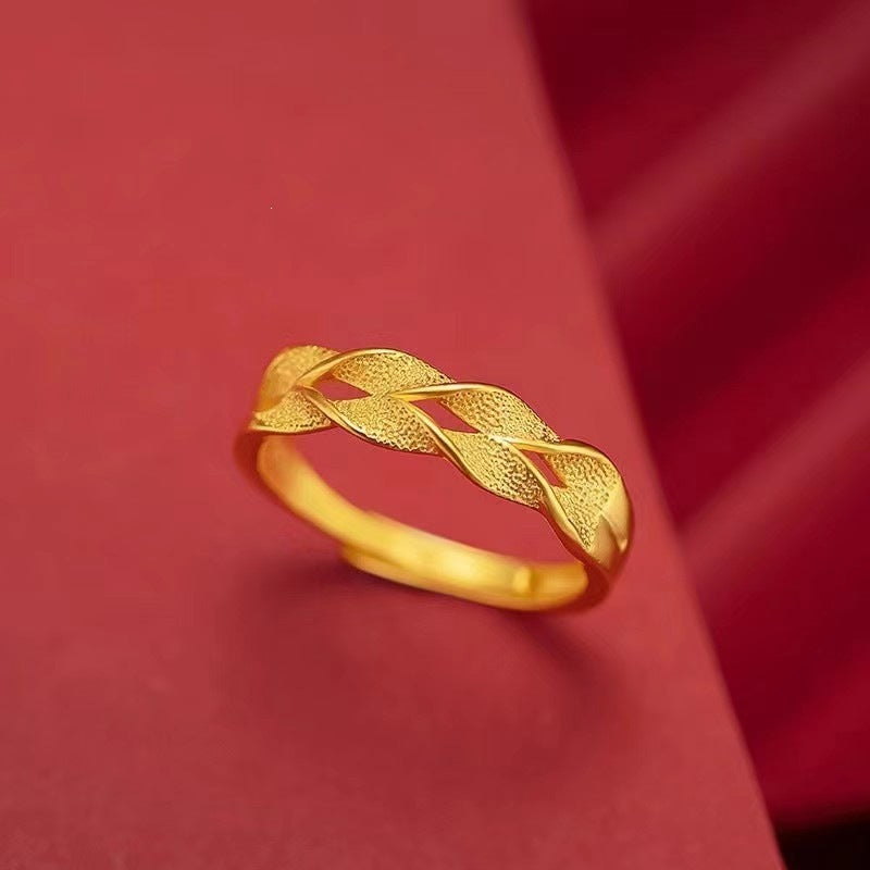 Women's & Men's Style Simple Flower Starry Meteor Shower Wide Rings