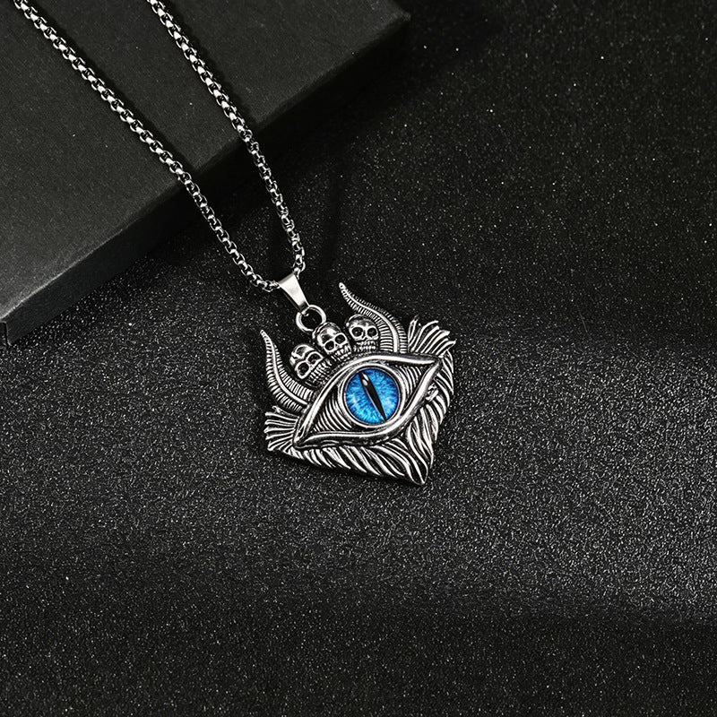 Women's & Men's Devil's Eye Skull Trendy Domineering Hip Hop Necklace