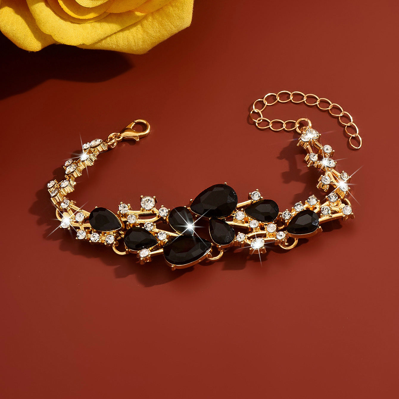 Environmental Protection Rhinestone Flower Fashion Small Bracelet