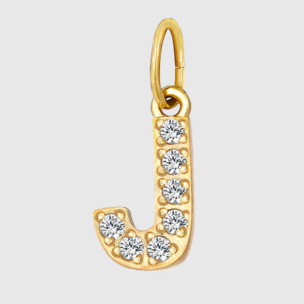 Letter Double Titanium Steel Rhinestone Zircon Earrings