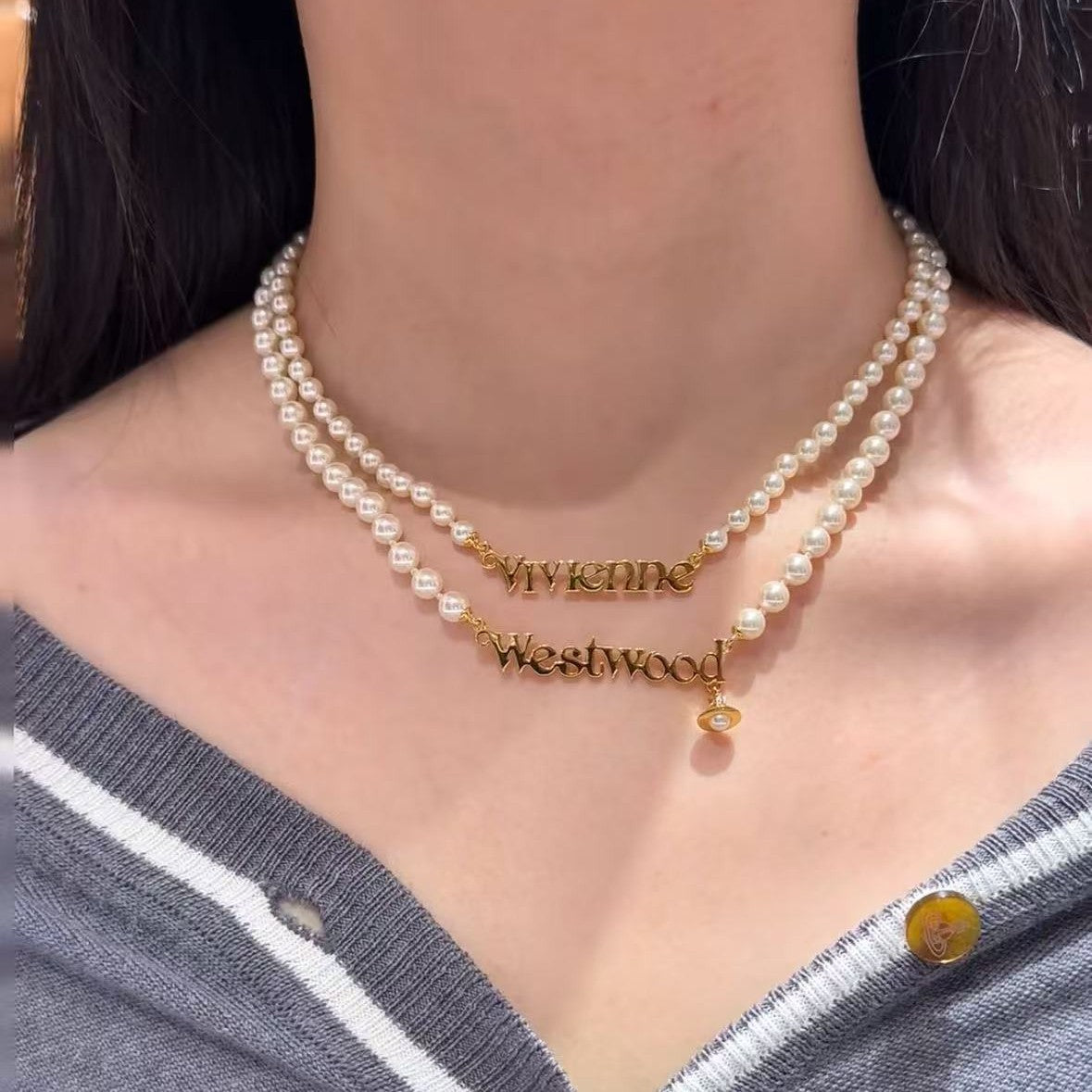 Temperament Entry Lux Elegant Letters High-grade Clavicle Necklace