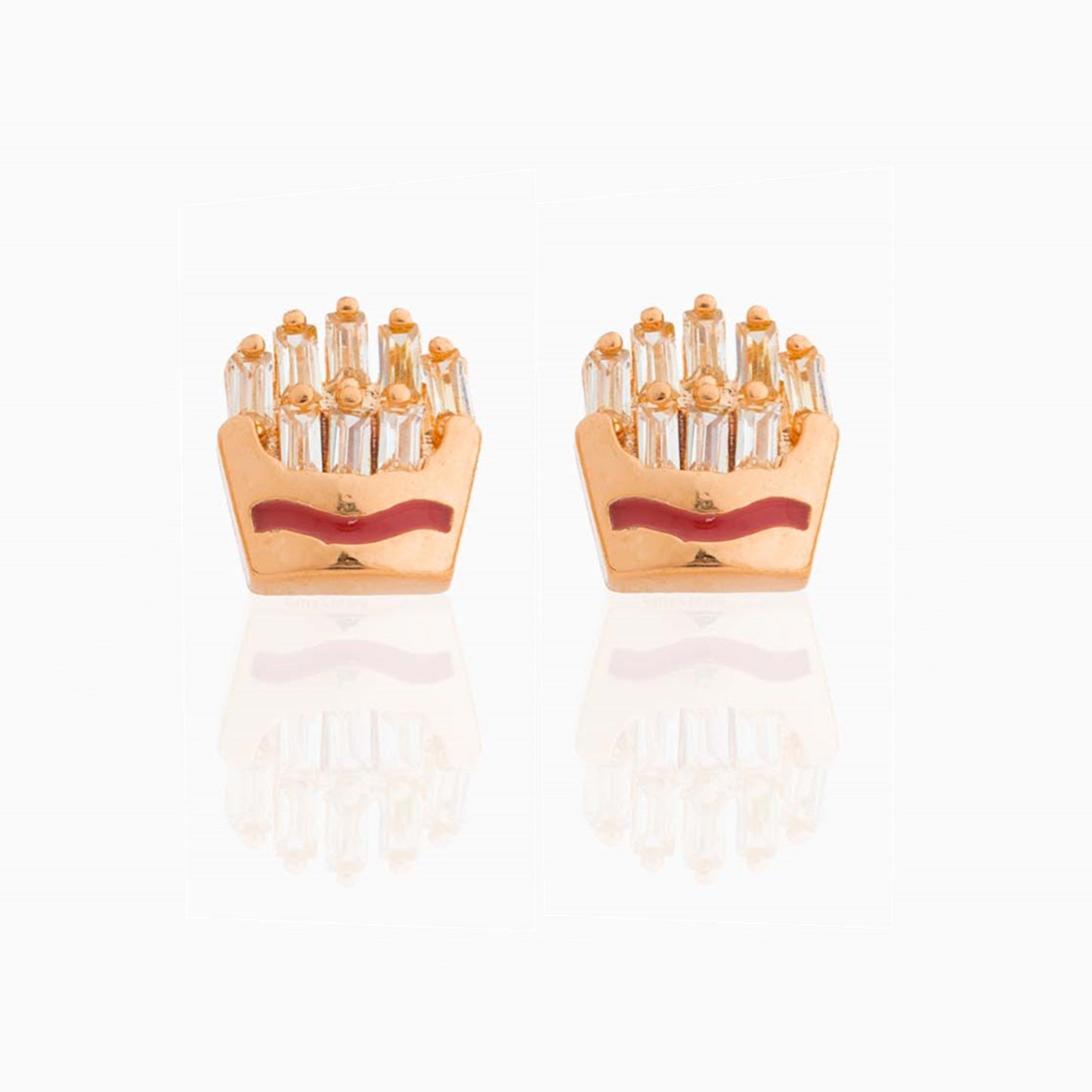 Hamburger Series Exquisite Real Gold Color Rings