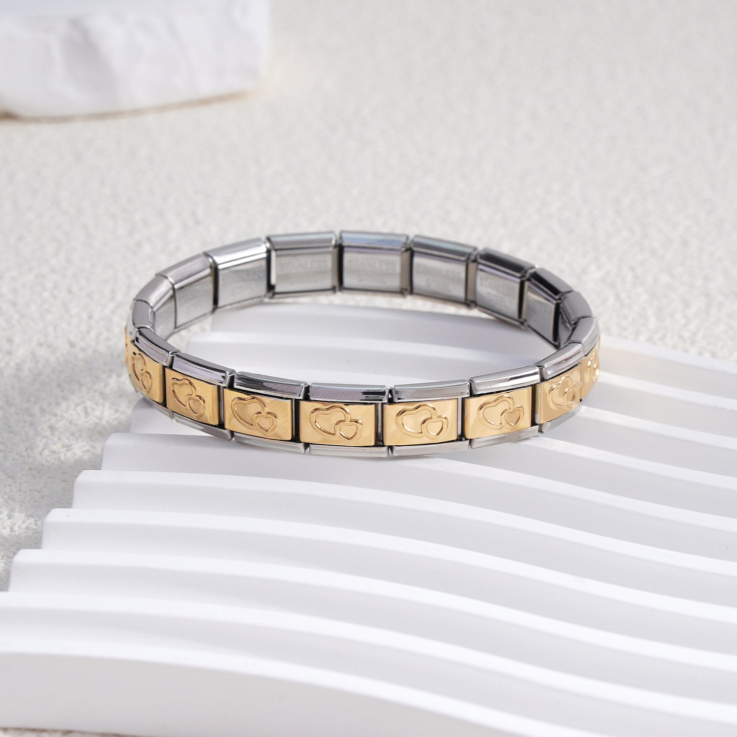 Innovative Classic Module Gold-plated Pattern Stainless Bracelets