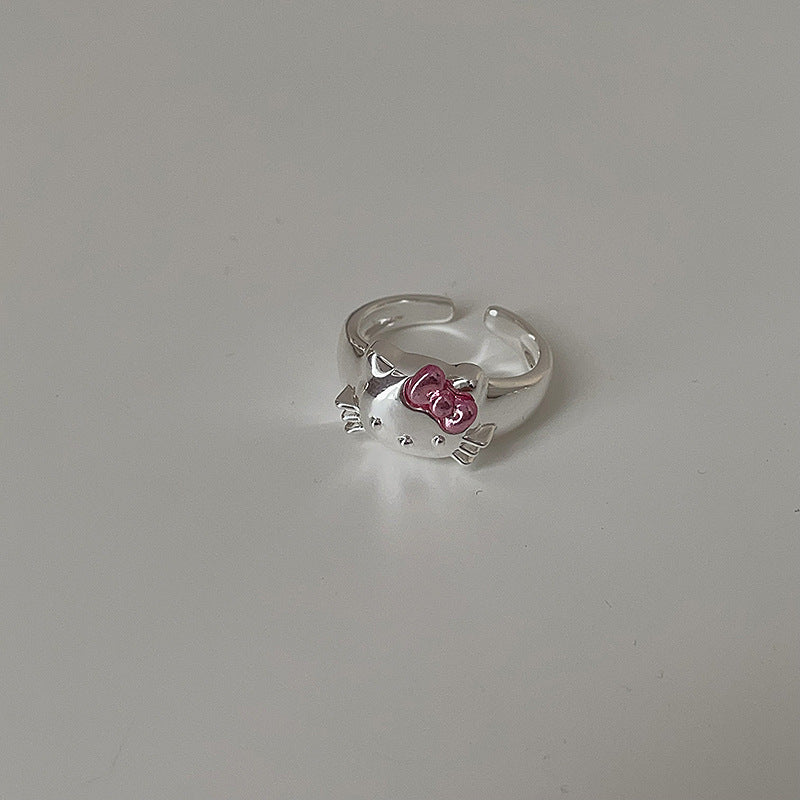 Women's Cat Metal Open For Niche Design Rings