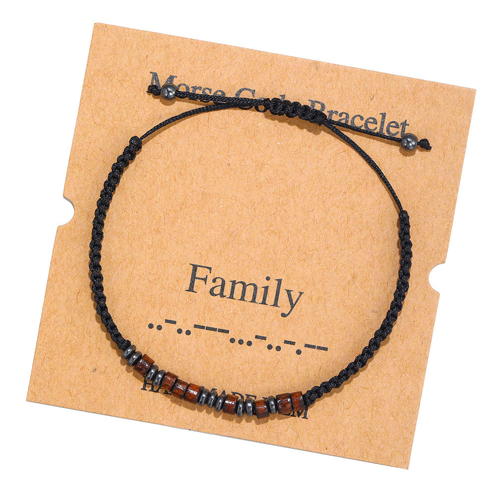Moss Password Hand-woven Letters Numbers Vintage Bracelets