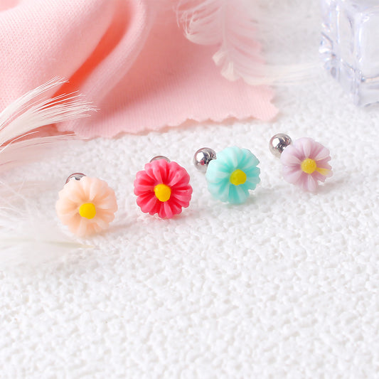 Korean Style Fashion Fresh Camellia Flower Earrings